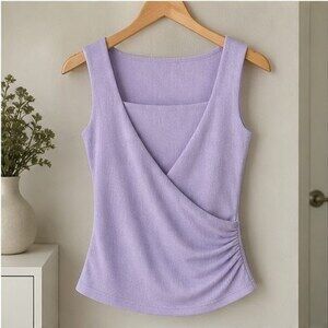 Lilac Pleated Blouse